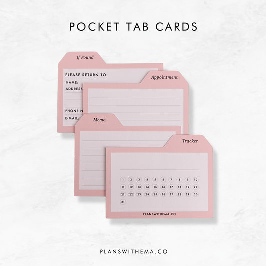 Pocket Tabs Planner Cards