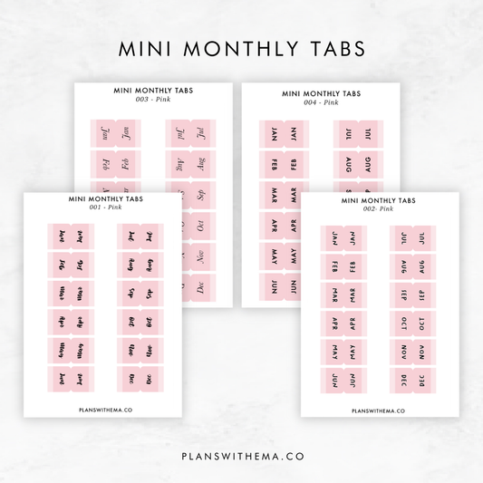 Mini Monthly Tabs Sticker