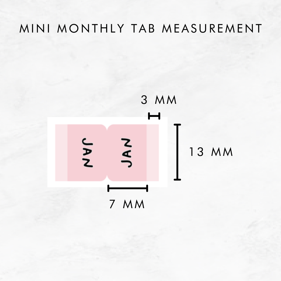 Mini Monthly Tabs Sticker