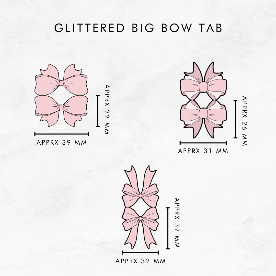 Glittered Bow Tab