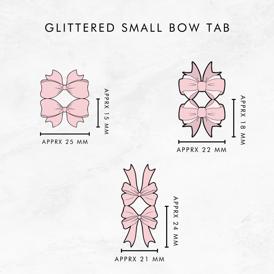 Glittered Bow Tab