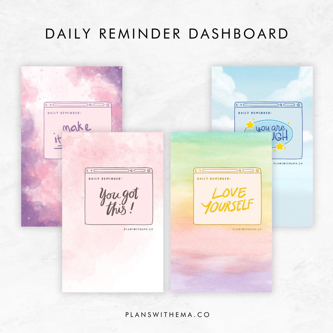 Daily Reminder Planner Dashboards