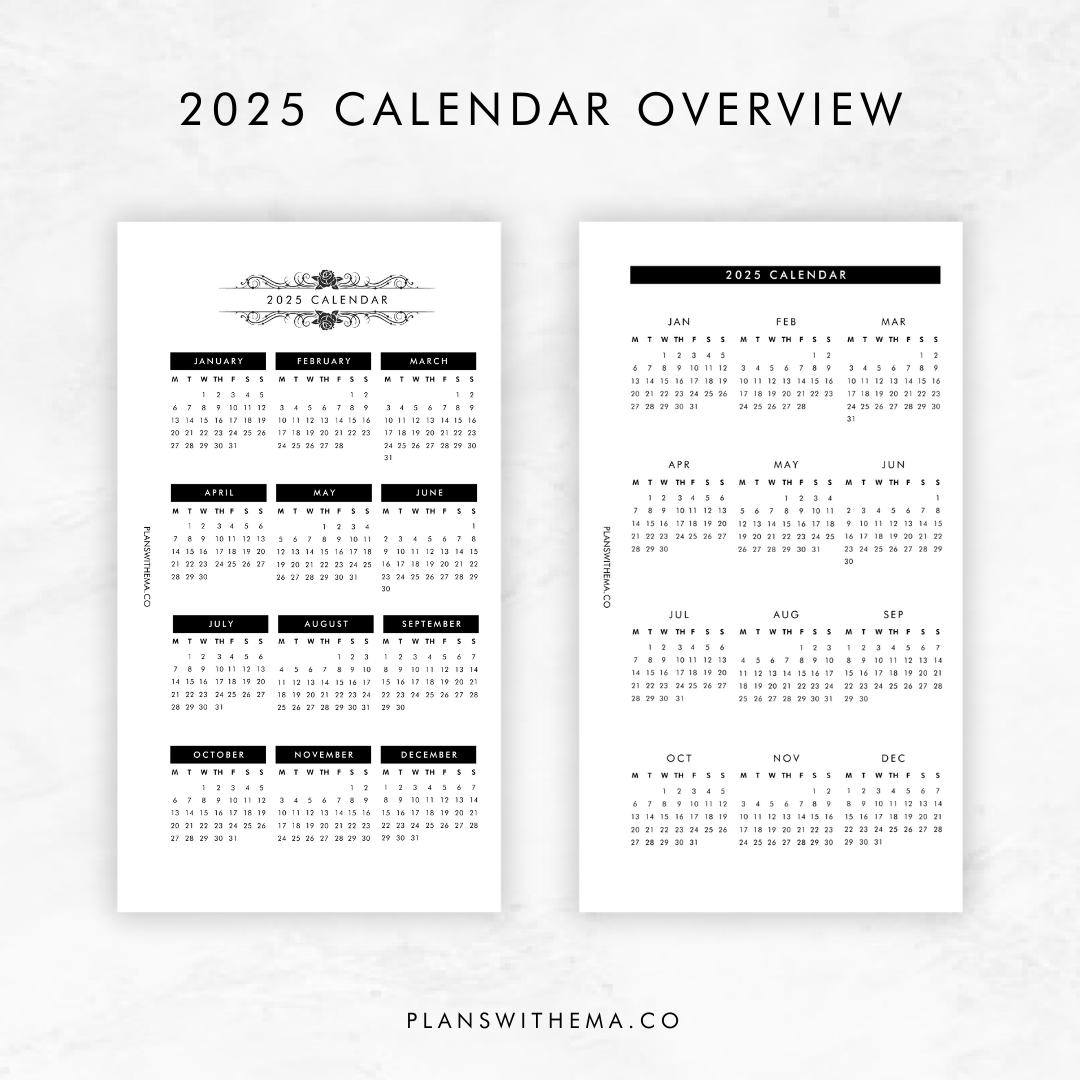 2025 Calendar | Yearly Overview