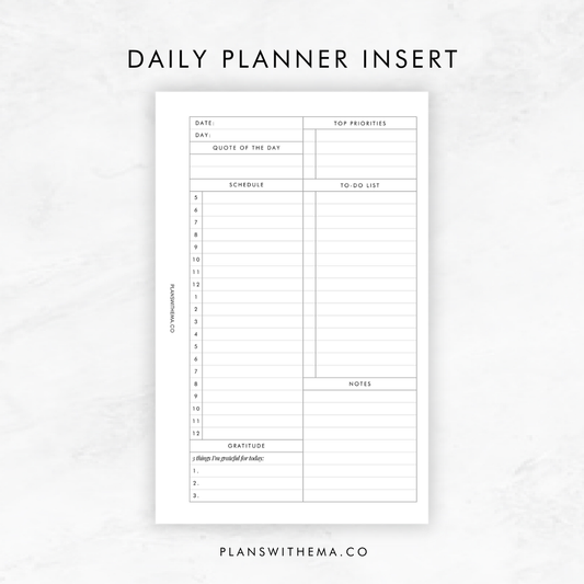 Daily Planner Inserts | D011