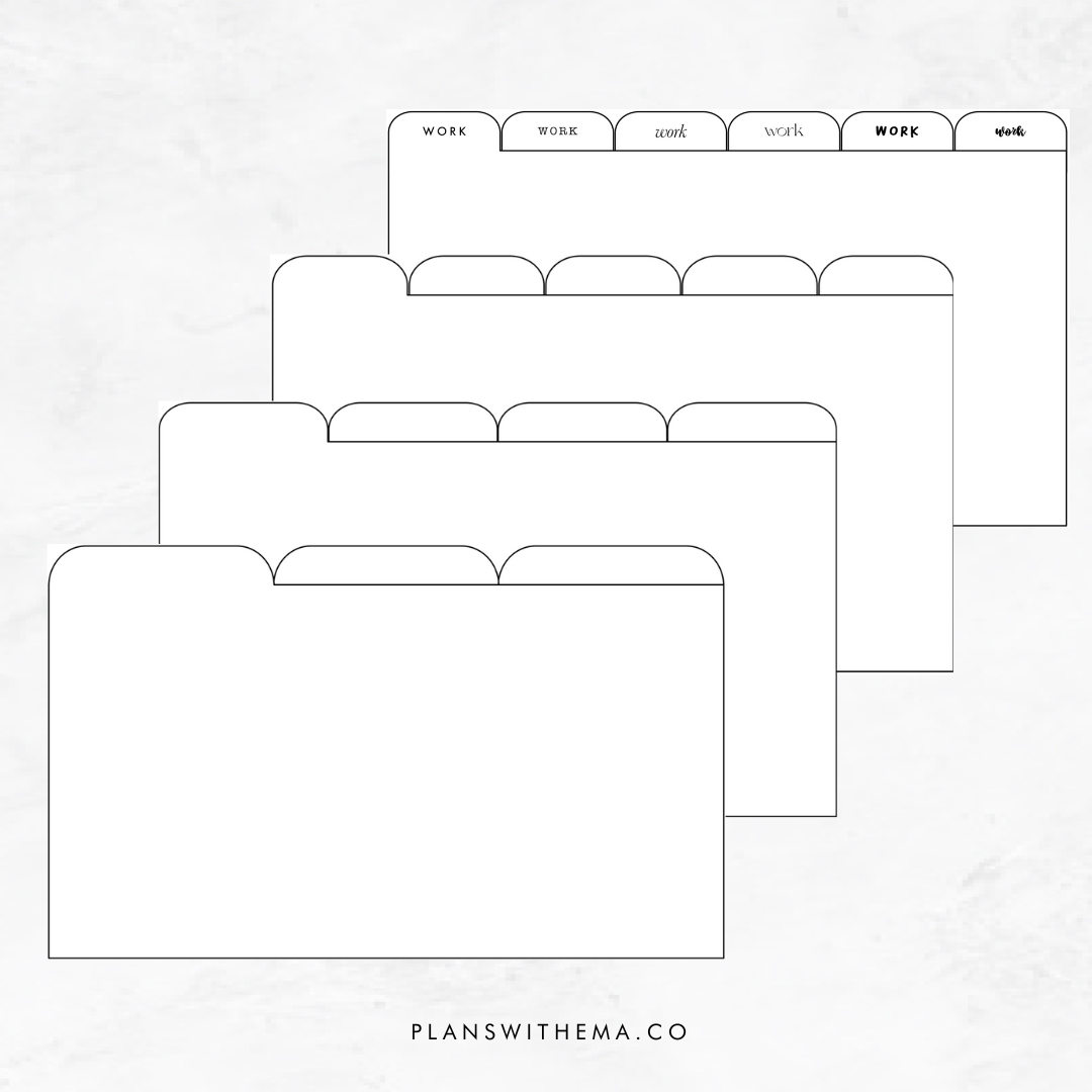 White Linen Tab Divider