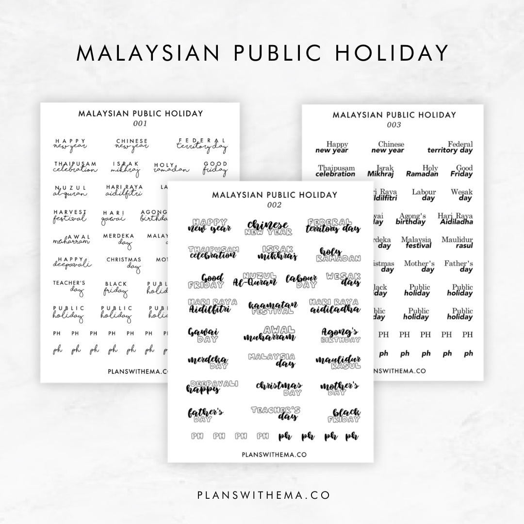 Malaysian Public Holiday Sticker