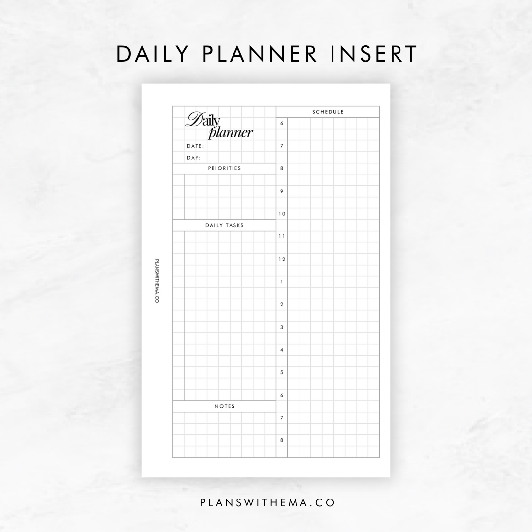 Daily Planner Inserts | D010