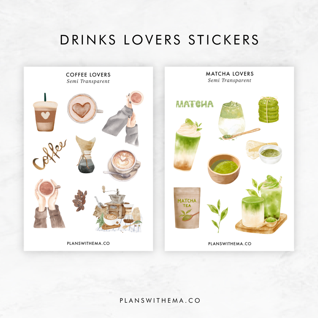 Drink Lover Washi Stickers