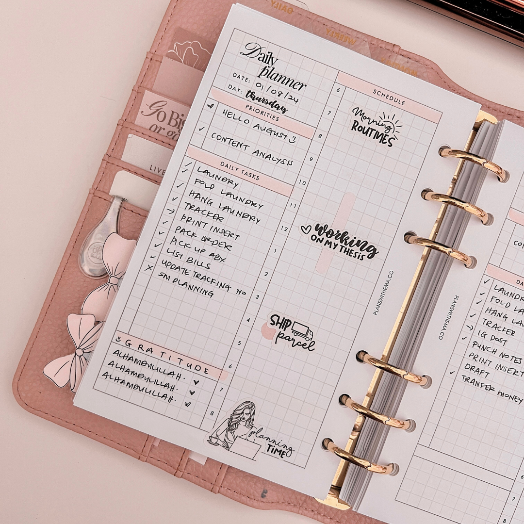 Daily Planner Inserts | D010