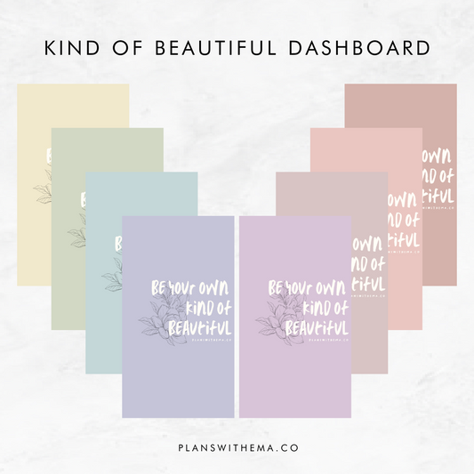 Kind of Beautiful Planner Dashboard