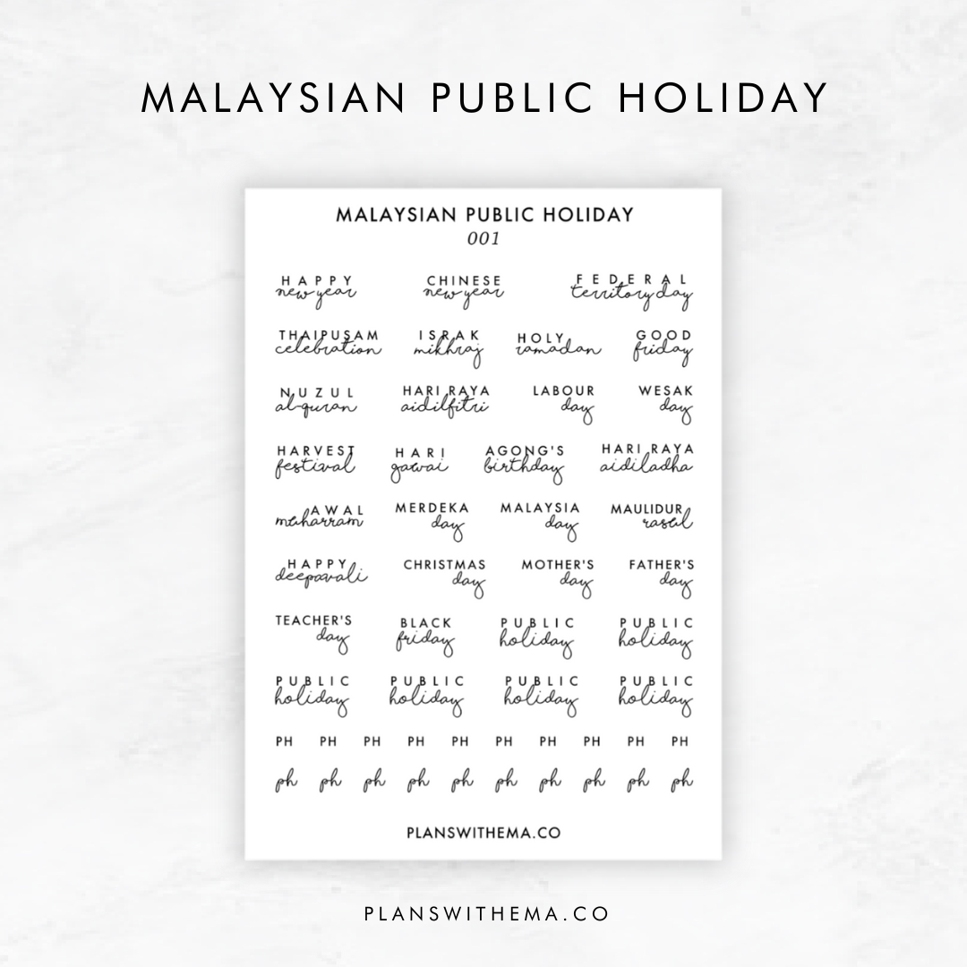 Malaysian Public Holiday Sticker