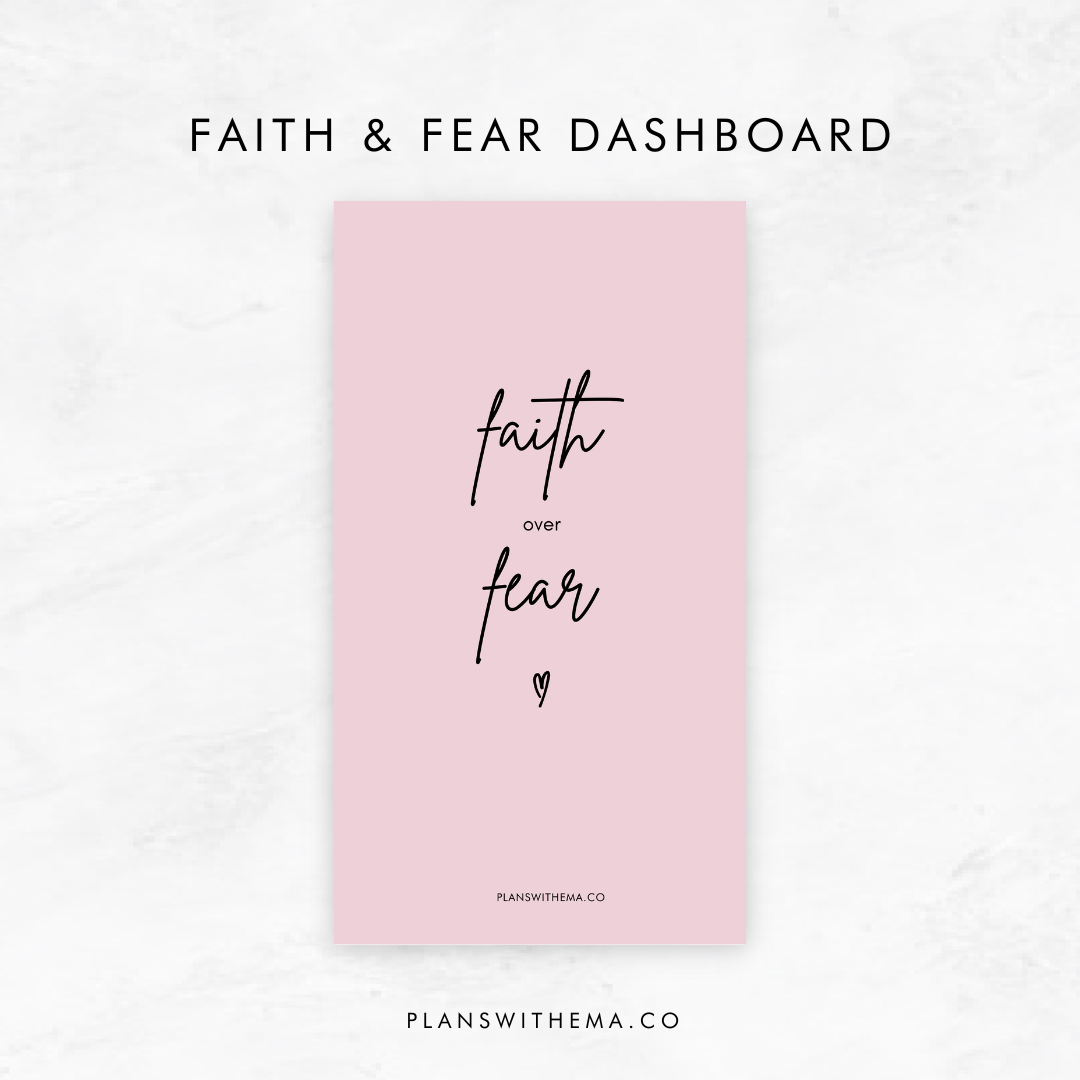 Faith & Fear Planner Dashboard