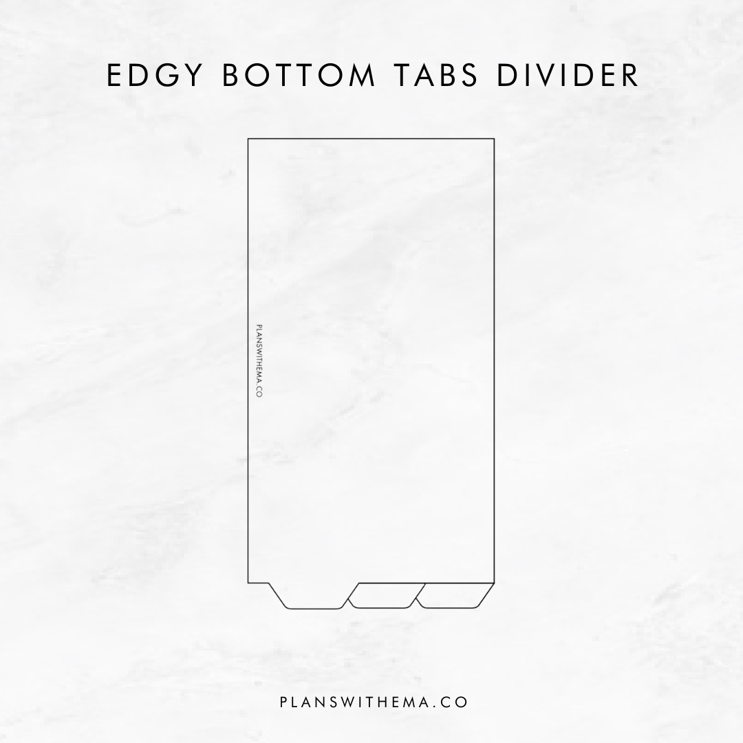 Edgy 3 Bottom Tabs Planner Divider