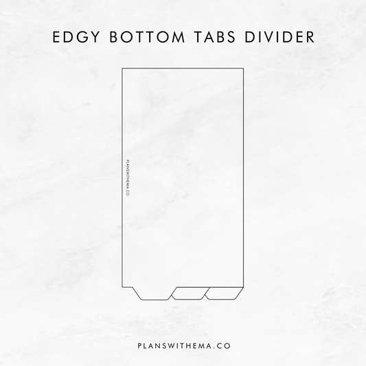 Edgy 3 Bottom Tabs Planner Divider