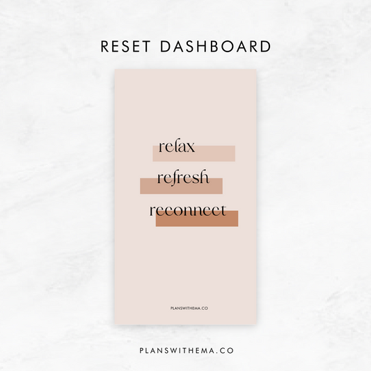 Reset Planner Dashboard