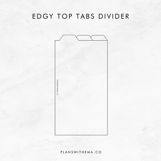 Edgy 3 Top Tabs Planner Divider