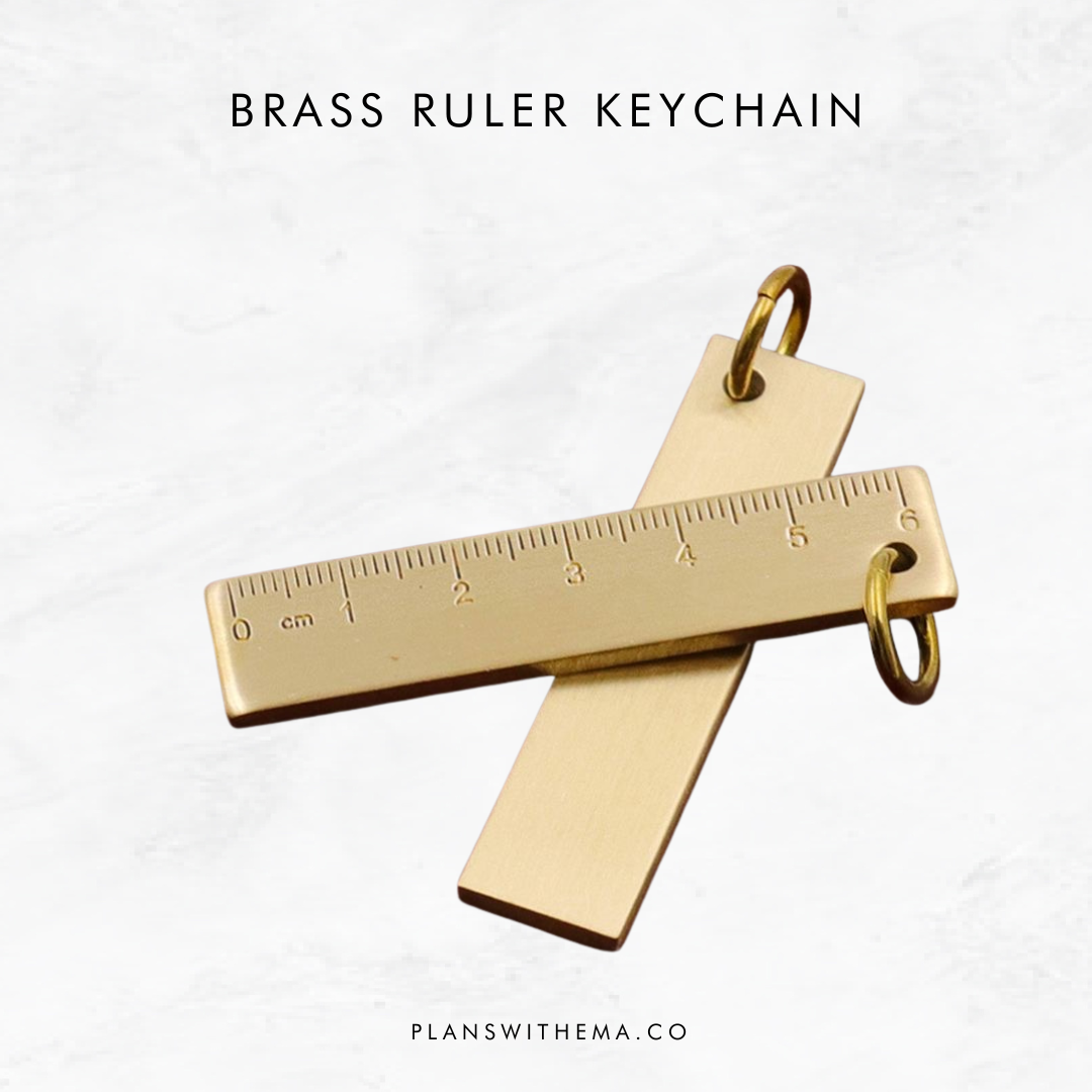 Brass Ruler Keychain