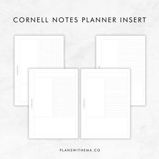 Cornell Notes Planner Inserts