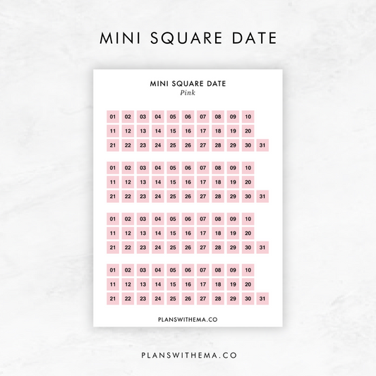 Mini Square Date Sticker