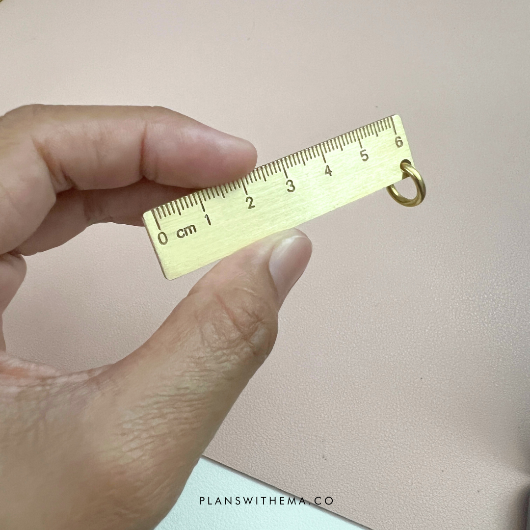 Brass Ruler Keychain