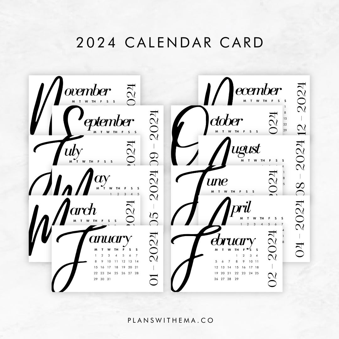 2024 Calendar Card