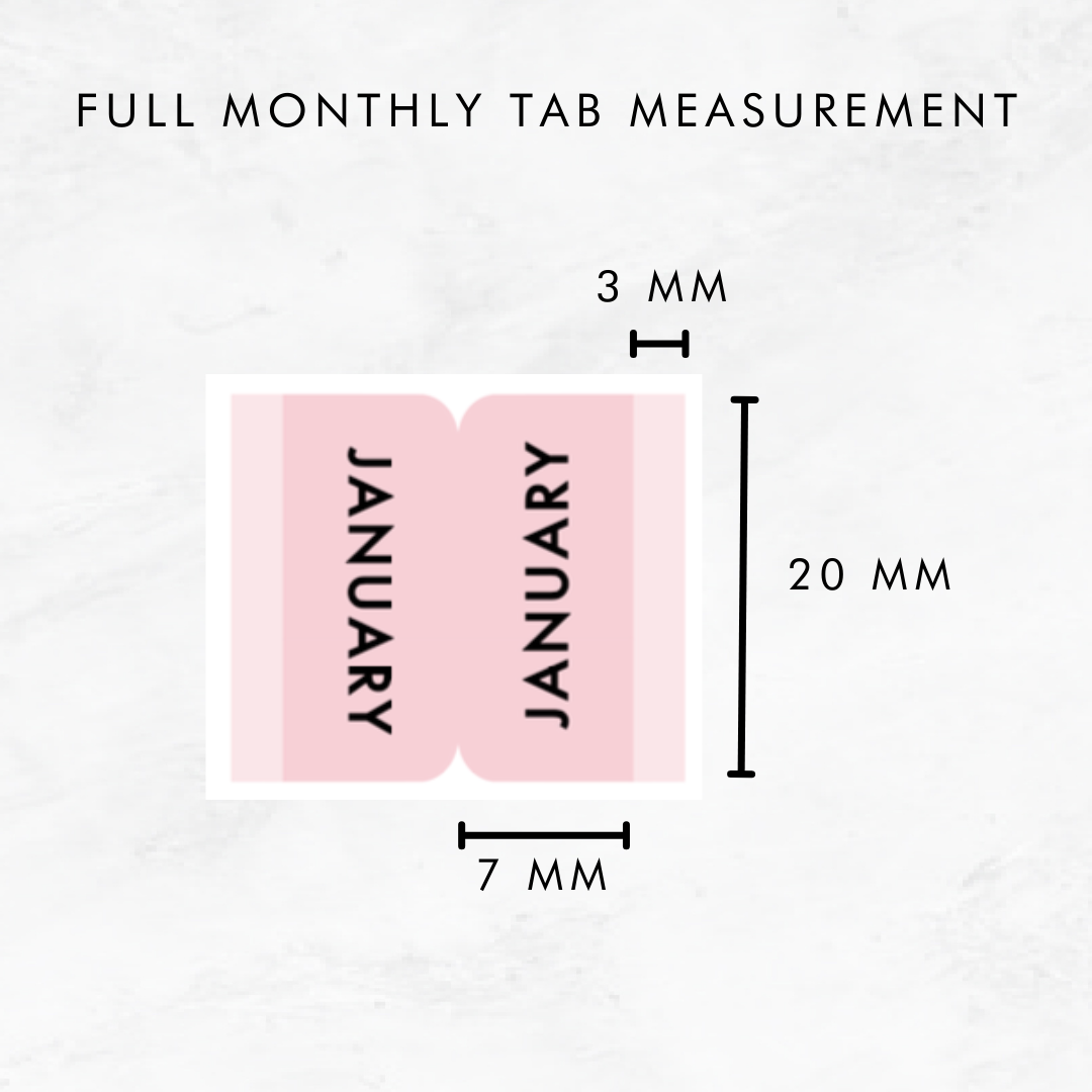 Full Monthly Tabs Sticker