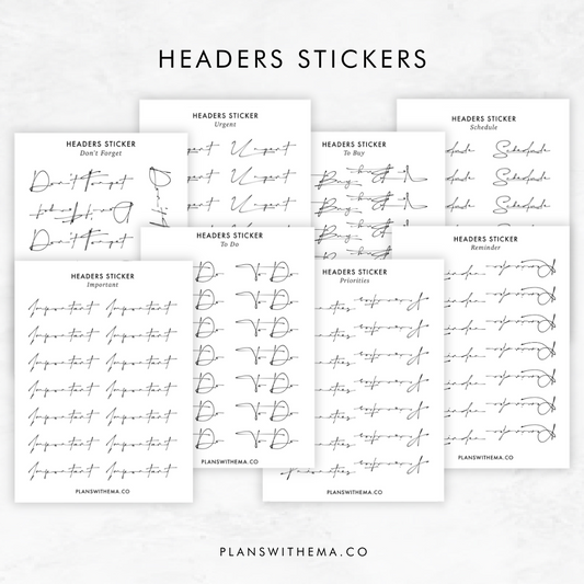 Headers Stickers