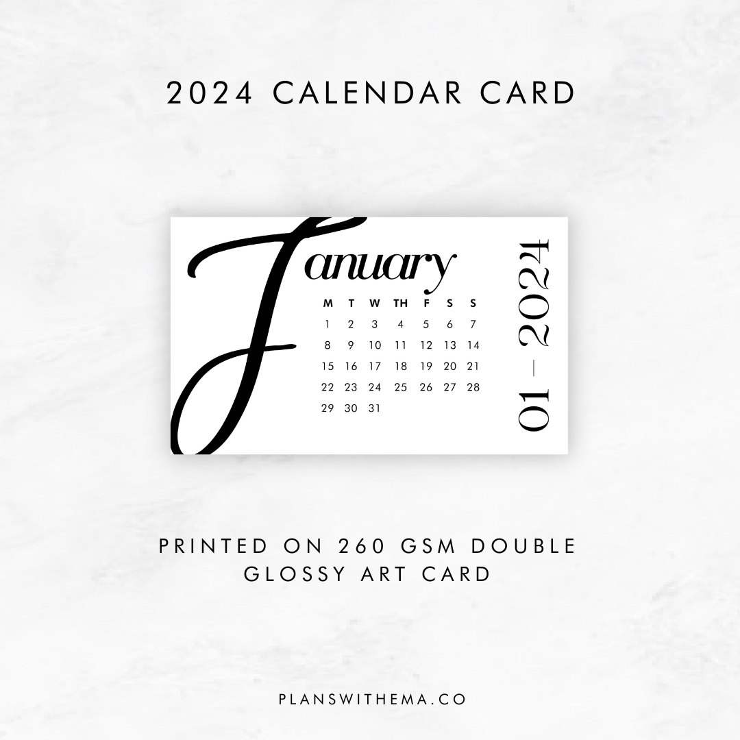 2024 Calendar Card