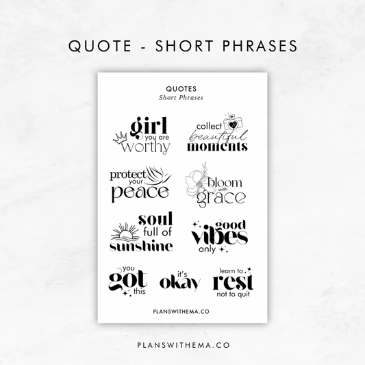 Quote - Short Phrases sticker