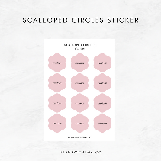 Scalloped Circles Sticker | Customised