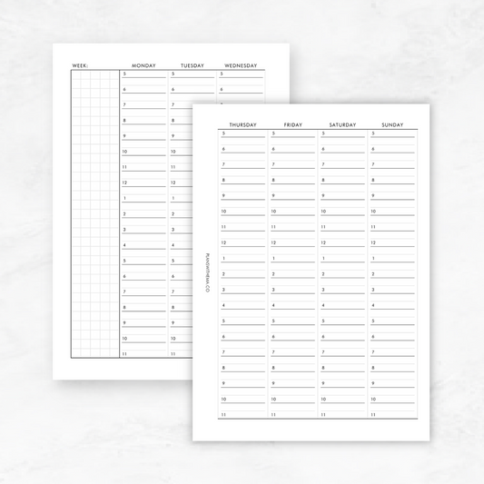 Weeks on 2 Page (WO2P) Planner Inserts | W007