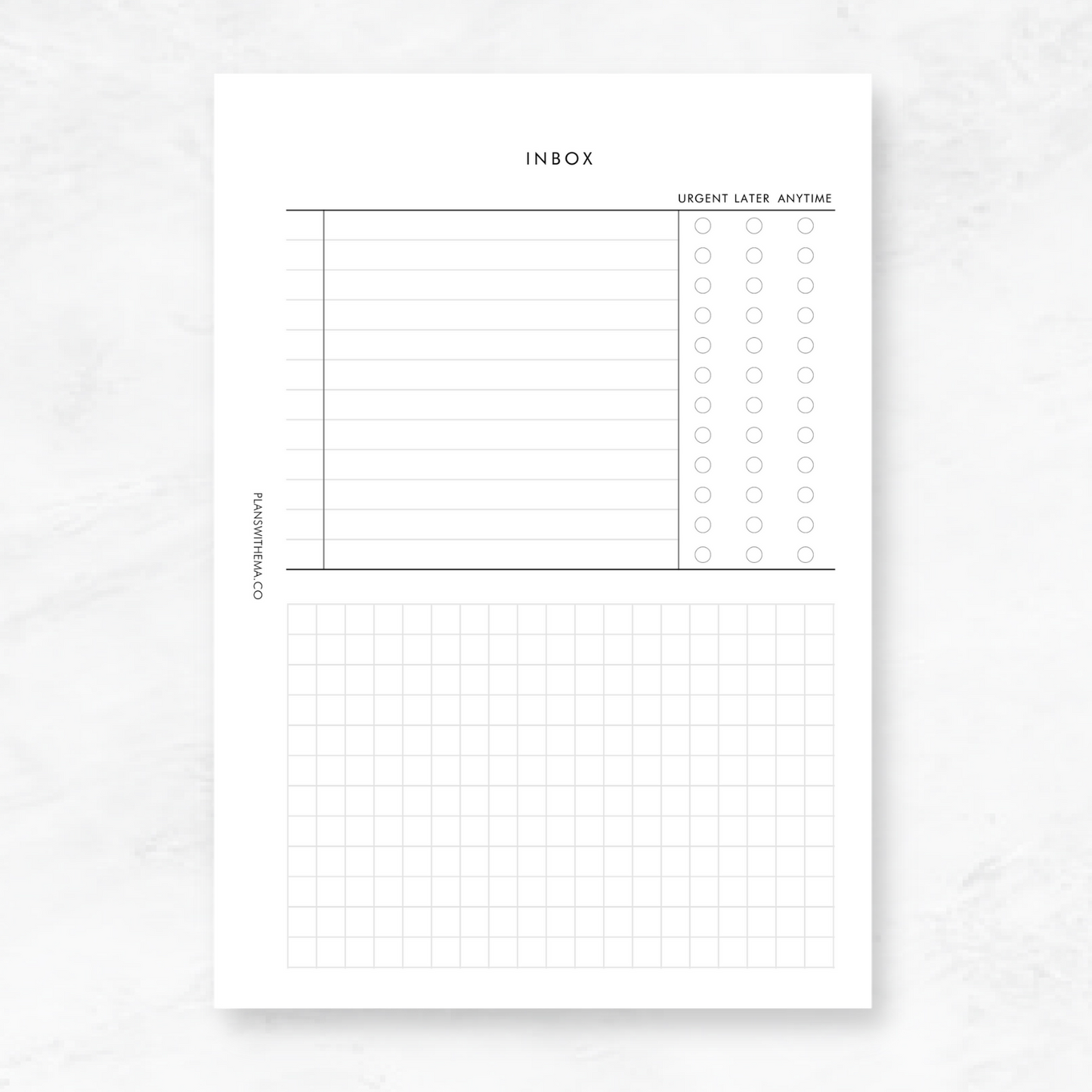 Inbox Planner Inserts