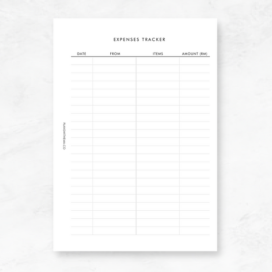 Expenses Tracker Planner Inserts