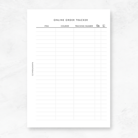 Online Orders Tracker Planner Inserts