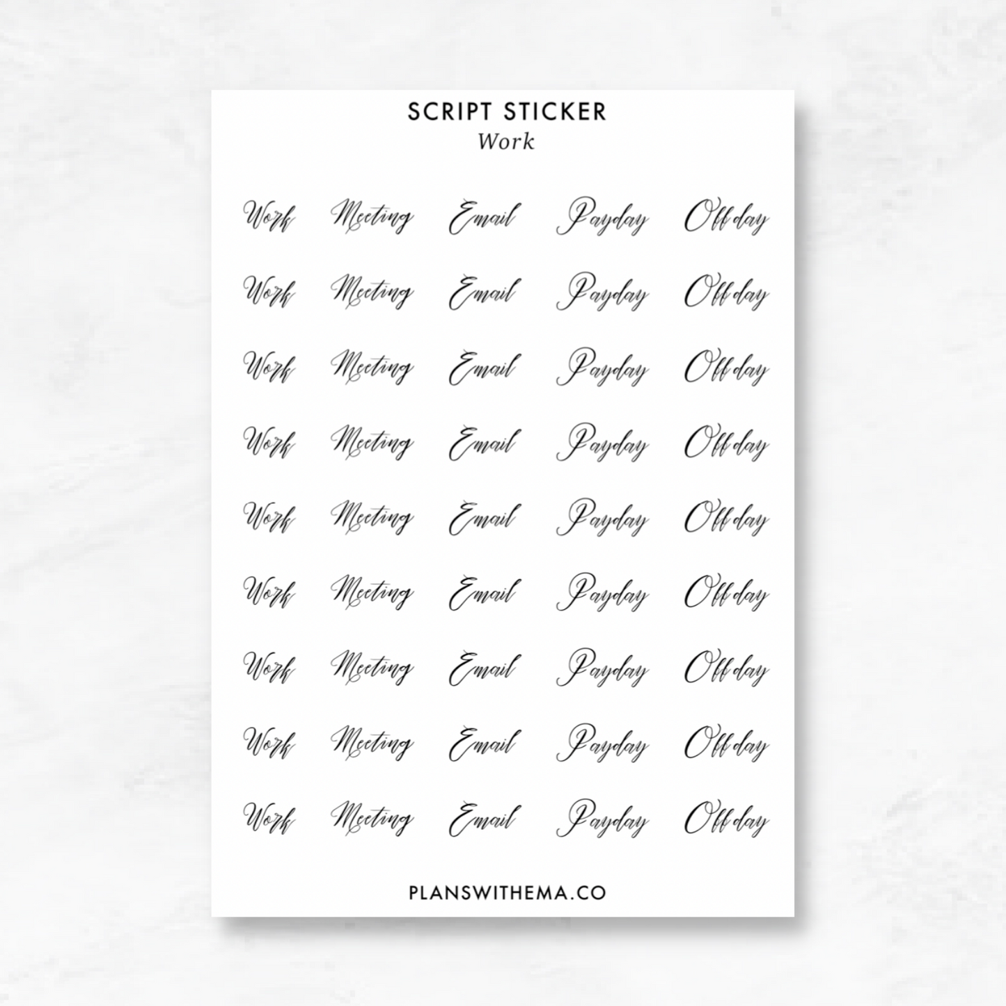 Script Sticker