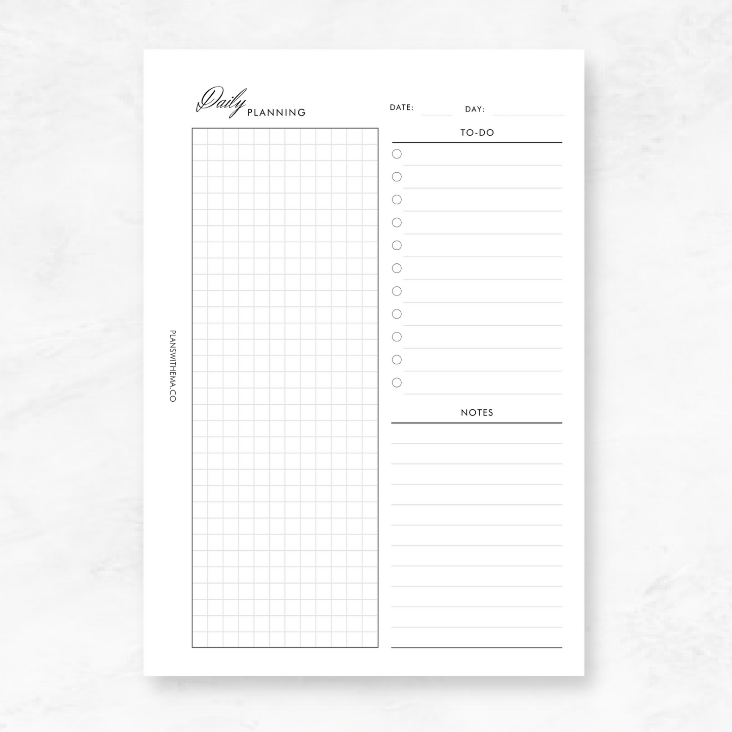 Daily Planner Inserts | D003