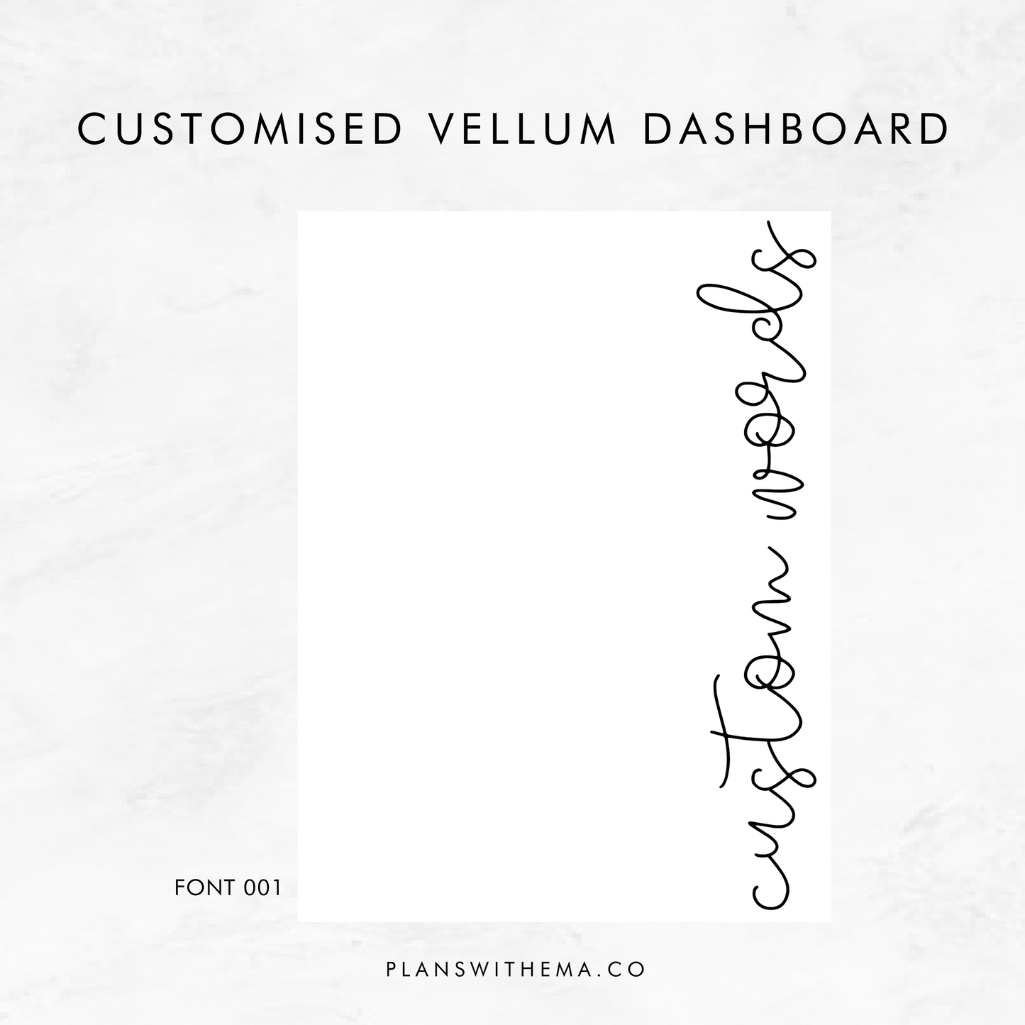 Customised Vellum Dashboard