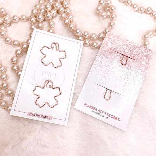 Rosegold Sakura Paper Clips