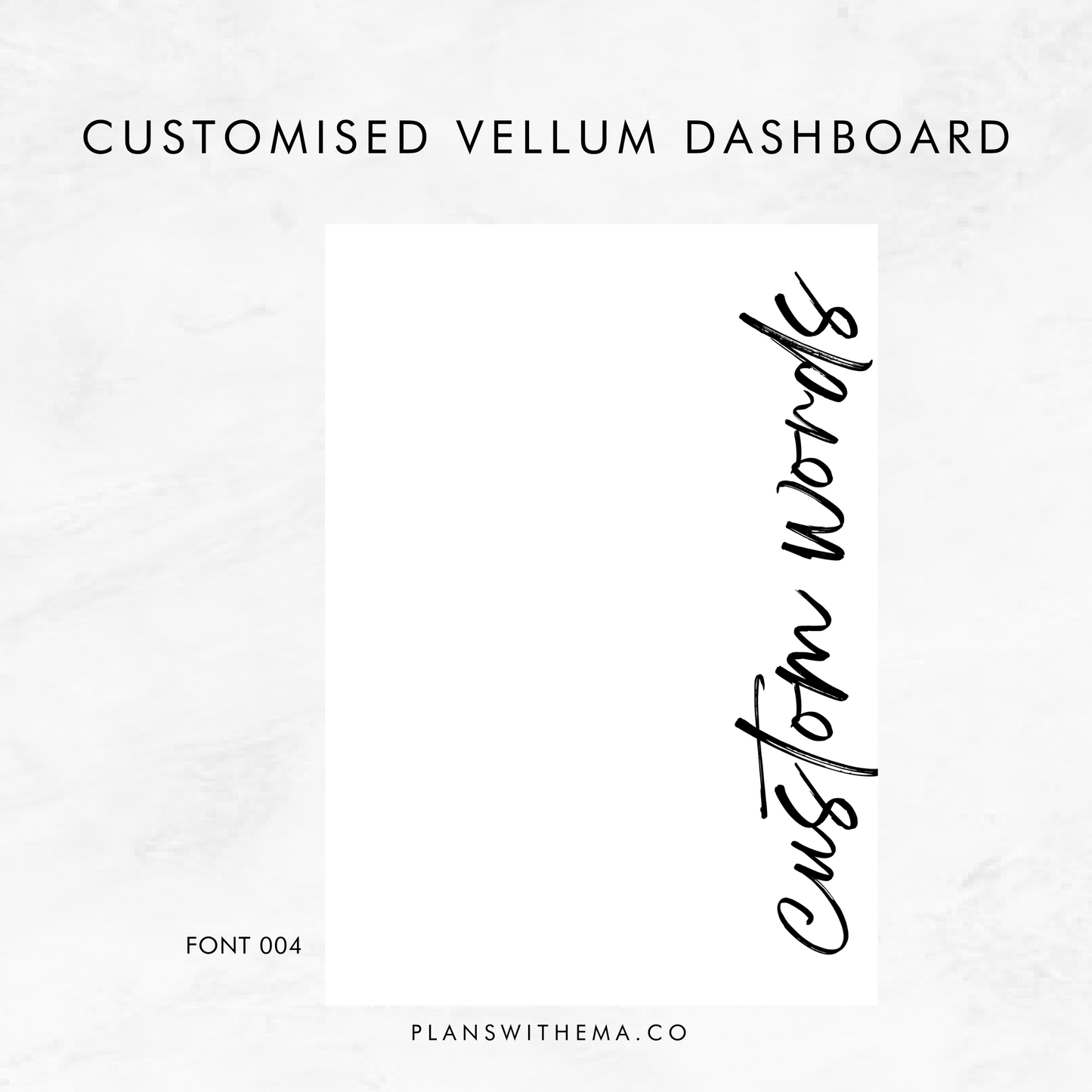 Customised Vellum Dashboard