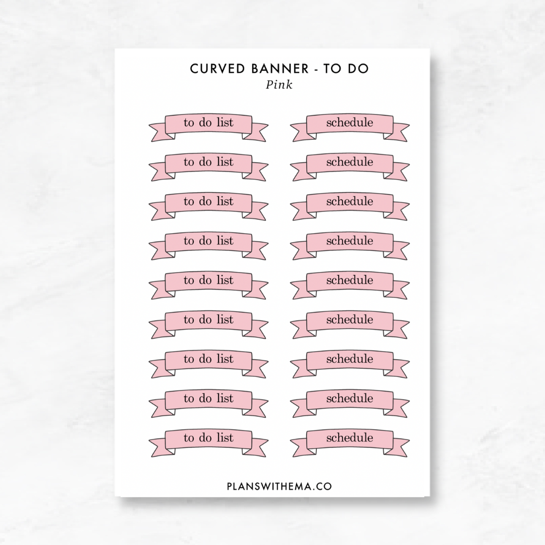 To Do - Banner Stickers