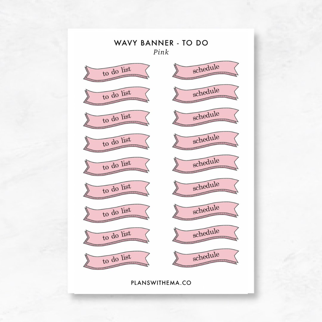 To Do - Banner Stickers