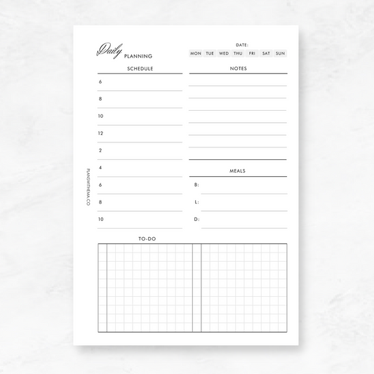 Daily Planner Inserts | D006 Printable