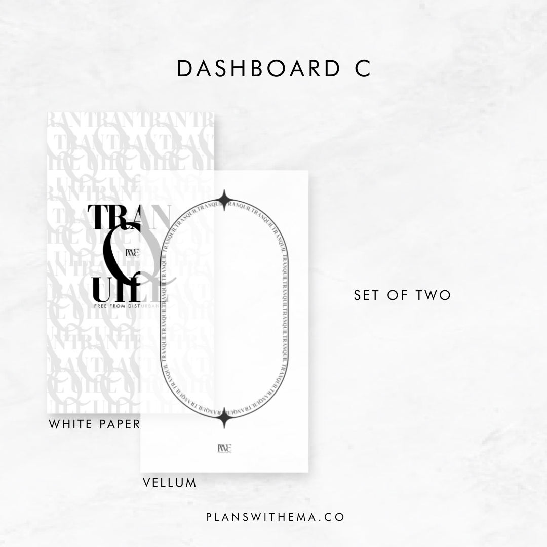 Tranquil Planner Dashboard