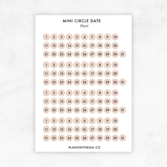 Mini Circle Date Sticker